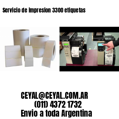 Servicio de impresion 3300 etiquetas