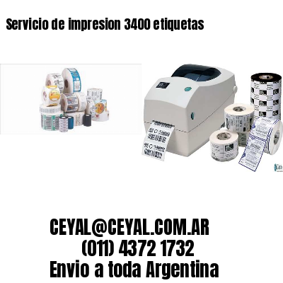 Servicio de impresion 3400 etiquetas