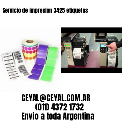 Servicio de impresion 3425 etiquetas