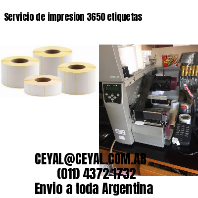 Servicio de impresion 3650 etiquetas