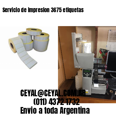 Servicio de impresion 3675 etiquetas