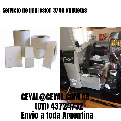 Servicio de impresion 3700 etiquetas