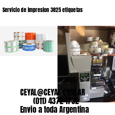 Servicio de impresion 3825 etiquetas