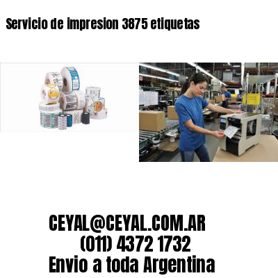Servicio de impresion 3875 etiquetas