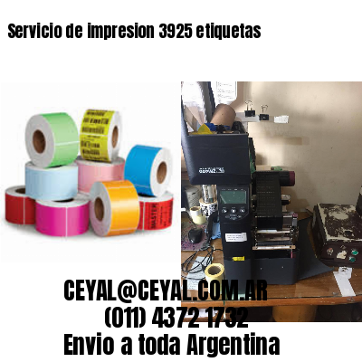 Servicio de impresion 3925 etiquetas