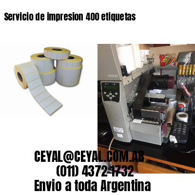 Servicio de impresion 400 etiquetas