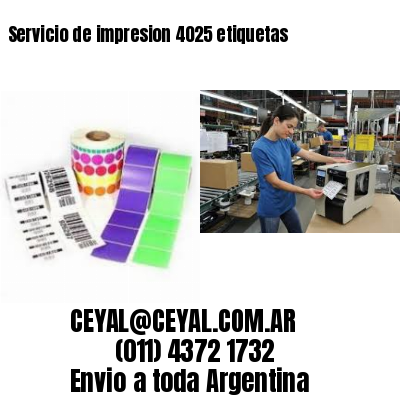 Servicio de impresion 4025 etiquetas