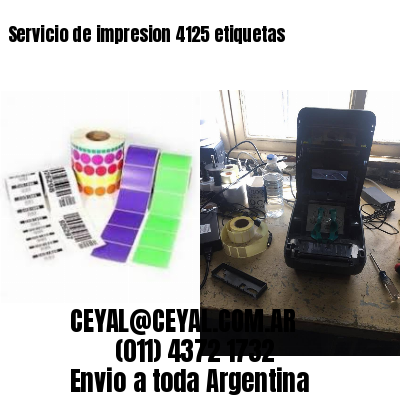Servicio de impresion 4125 etiquetas