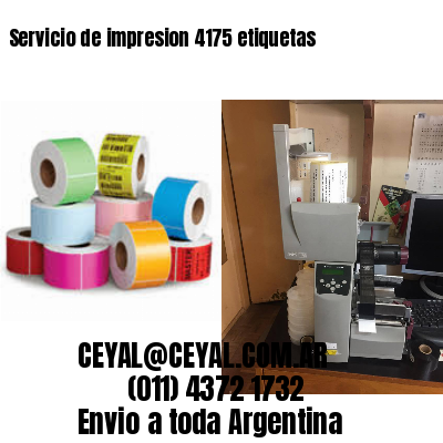 Servicio de impresion 4175 etiquetas