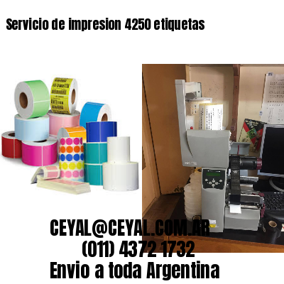 Servicio de impresion 4250 etiquetas