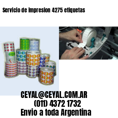 Servicio de impresion 4275 etiquetas
