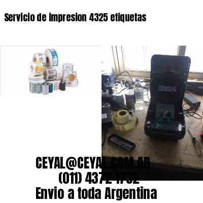Servicio de impresion 4325 etiquetas
