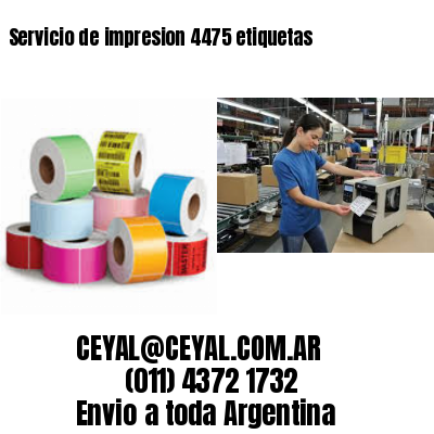 Servicio de impresion 4475 etiquetas