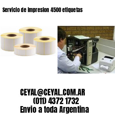 Servicio de impresion 4500 etiquetas