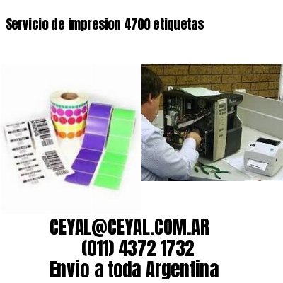 Servicio de impresion 4700 etiquetas