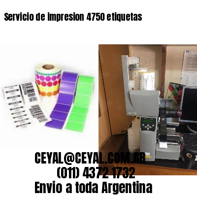 Servicio de impresion 4750 etiquetas