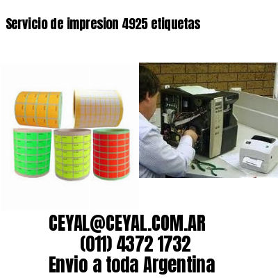 Servicio de impresion 4925 etiquetas
