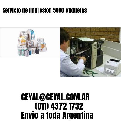 Servicio de impresion 5000 etiquetas