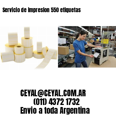 Servicio de impresion 550 etiquetas
