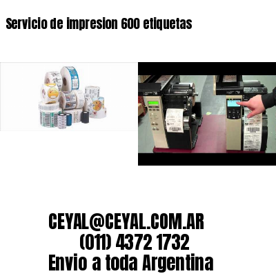 Servicio de impresion 600 etiquetas