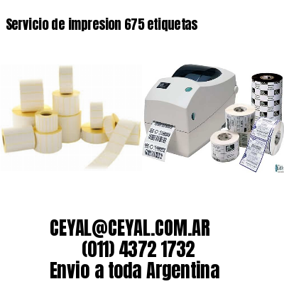Servicio de impresion 675 etiquetas