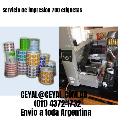 Servicio de impresion 700 etiquetas
