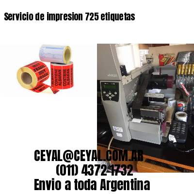 Servicio de impresion 725 etiquetas