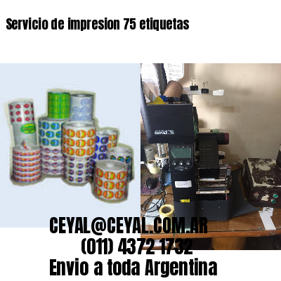 Servicio de impresion 75 etiquetas