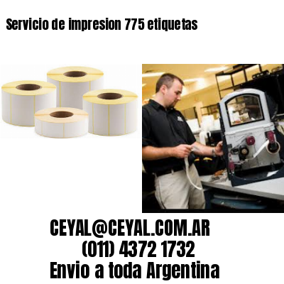 Servicio de impresion 775 etiquetas