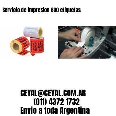 Servicio de impresion 800 etiquetas