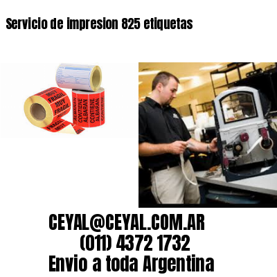 Servicio de impresion 825 etiquetas