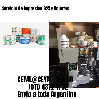 Servicio de impresion 925 etiquetas