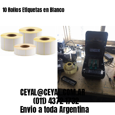 10 Rollos Etiquetas en Blanco
