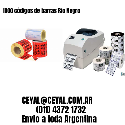 1000 códigos de barras Rio Negro