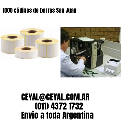 1000 códigos de barras San Juan