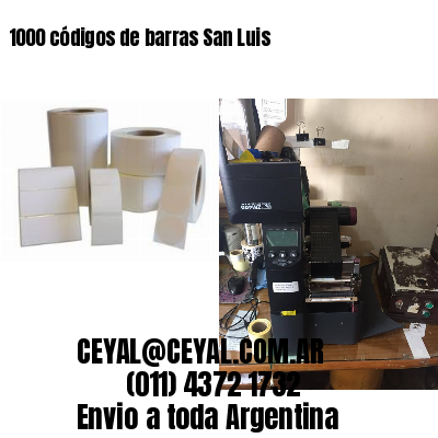 1000 códigos de barras San Luis