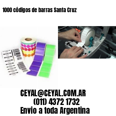 1000 códigos de barras Santa Cruz