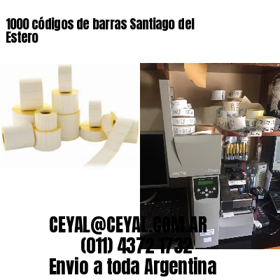 1000 códigos de barras Santiago del Estero