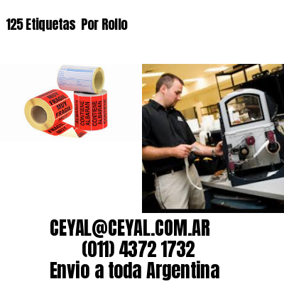 125 Etiquetas  Por Rollo