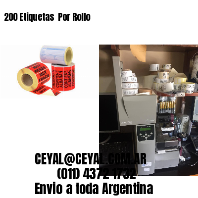 200 Etiquetas  Por Rollo