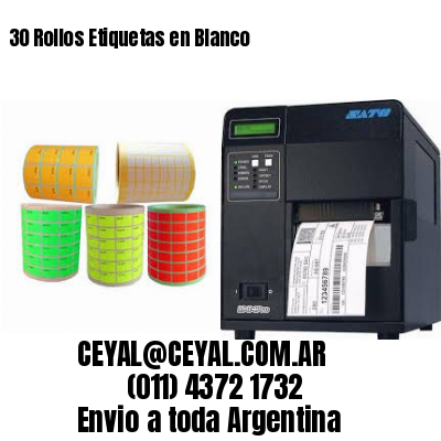 30 Rollos Etiquetas en Blanco
