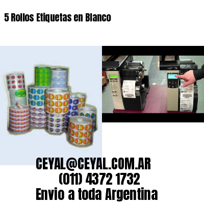 5 Rollos Etiquetas en Blanco