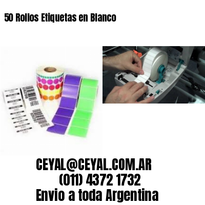 50 Rollos Etiquetas en Blanco