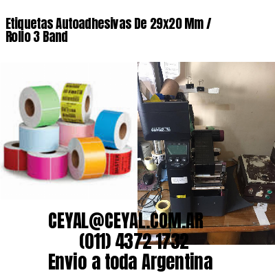 Etiquetas Autoadhesivas De 29×20 Mm / Rollo 3 Band