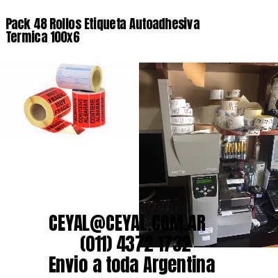 Pack 48 Rollos Etiqueta Autoadhesiva Termica 100×6