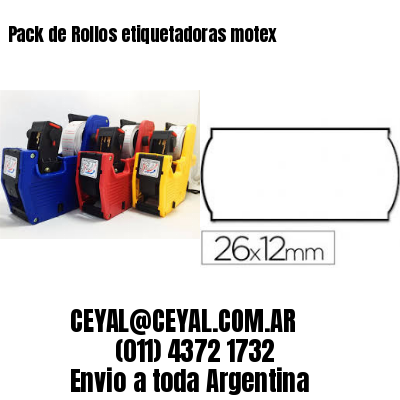 Pack de Rollos etiquetadoras motex