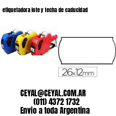 etiquetadora lote y fecha de caducidad