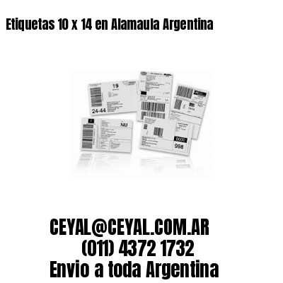 Etiquetas 10 x 14 en Alamaula Argentina