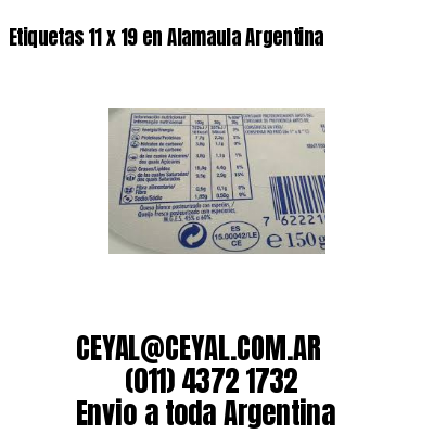 Etiquetas 11 x 19 en Alamaula Argentina