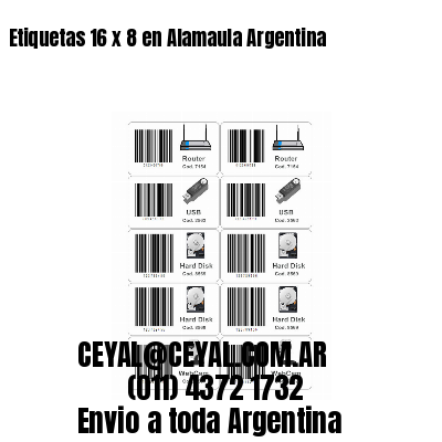 Etiquetas 16 x 8 en Alamaula Argentina